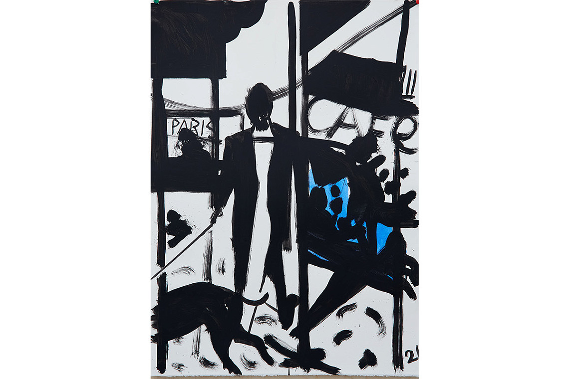 FOMO IN PARIS II, 2024, Oil on paper (unframed), 70 x 50cm