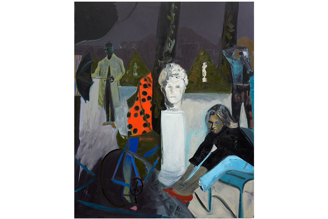 LUX JARDIN I (THE RED SLIPPERS), 2024, Oil on linen, 180 x 150cm