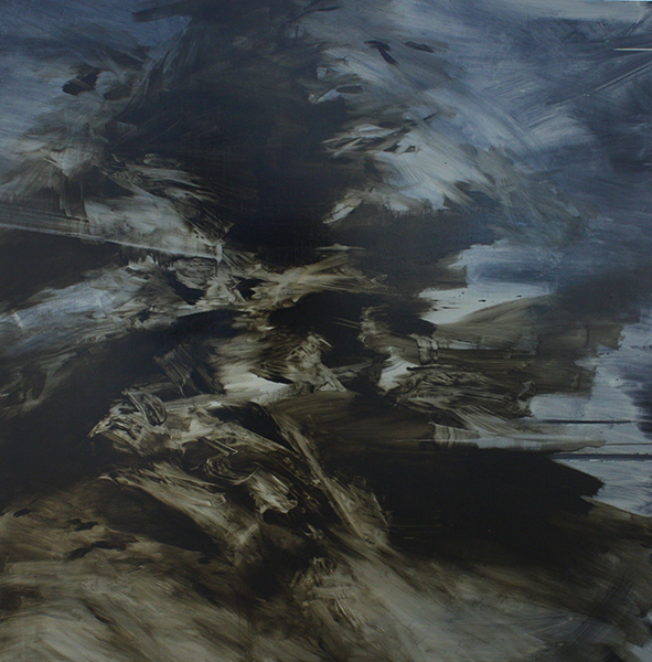 Study IV (Night Watch), 2015, Oil on panel, 152 x 152 cm